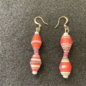 Paper bead earrings